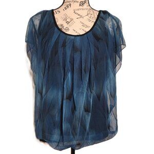 Beautiful Black and Blue Blouse